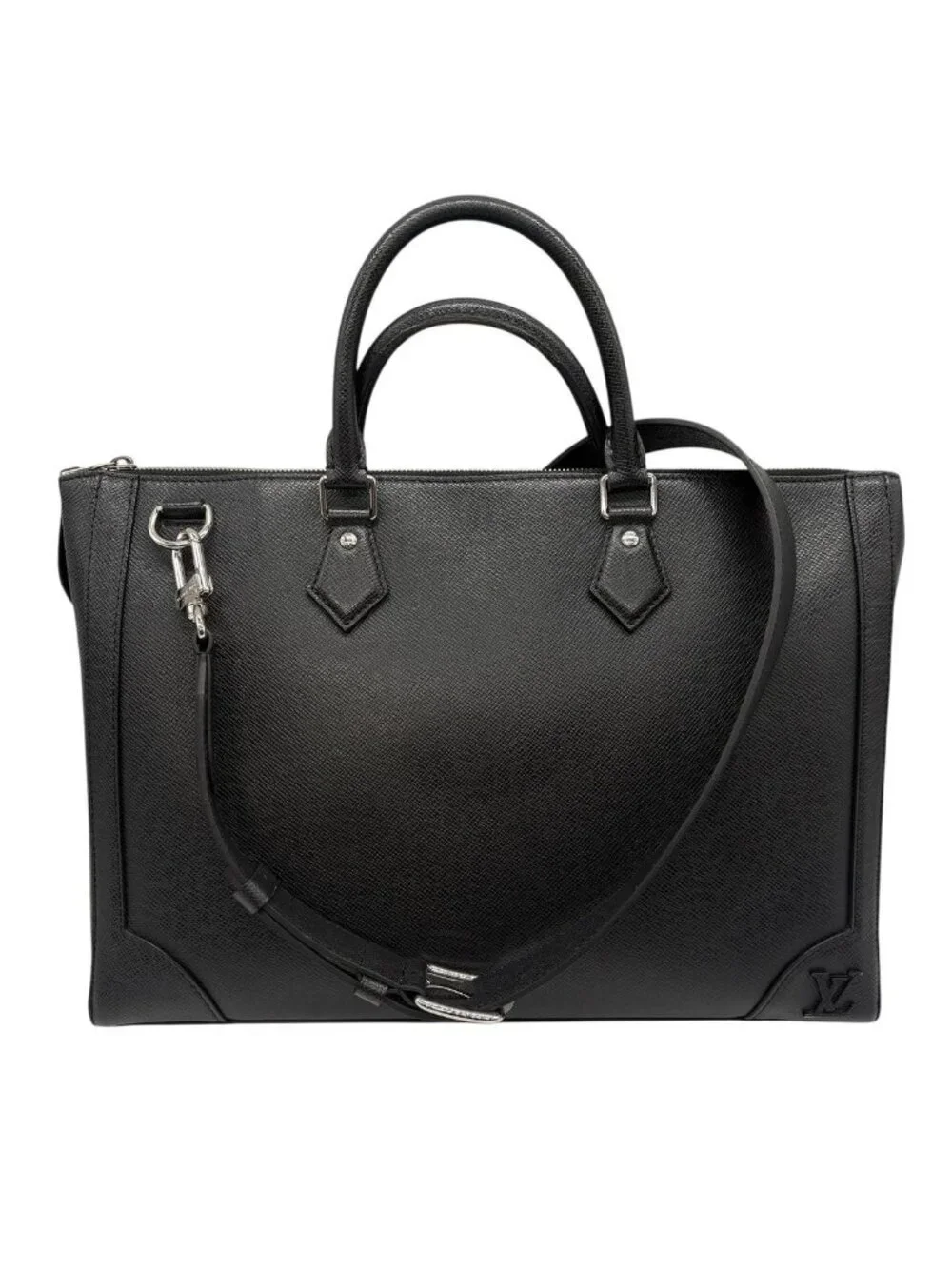 Louis Vuitton Slim Briefcase Taiga Handbag Shoulder Business Bag - Picture 1 of 15